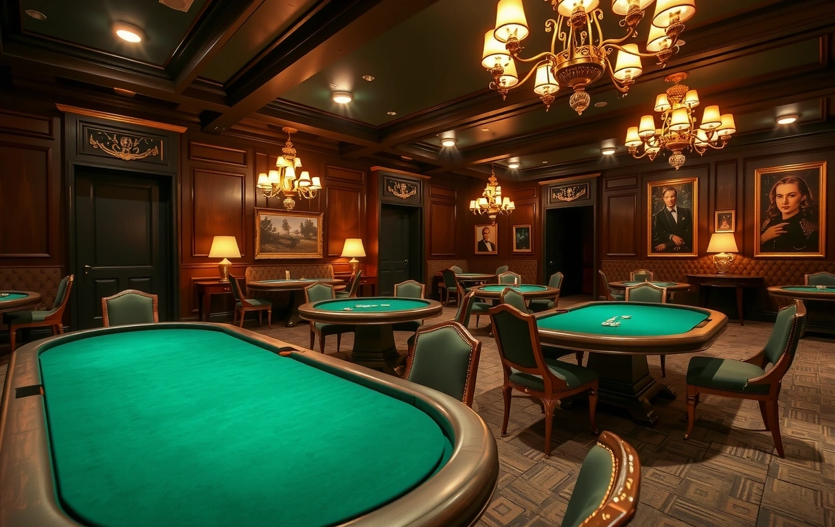 Salon de poker élégant