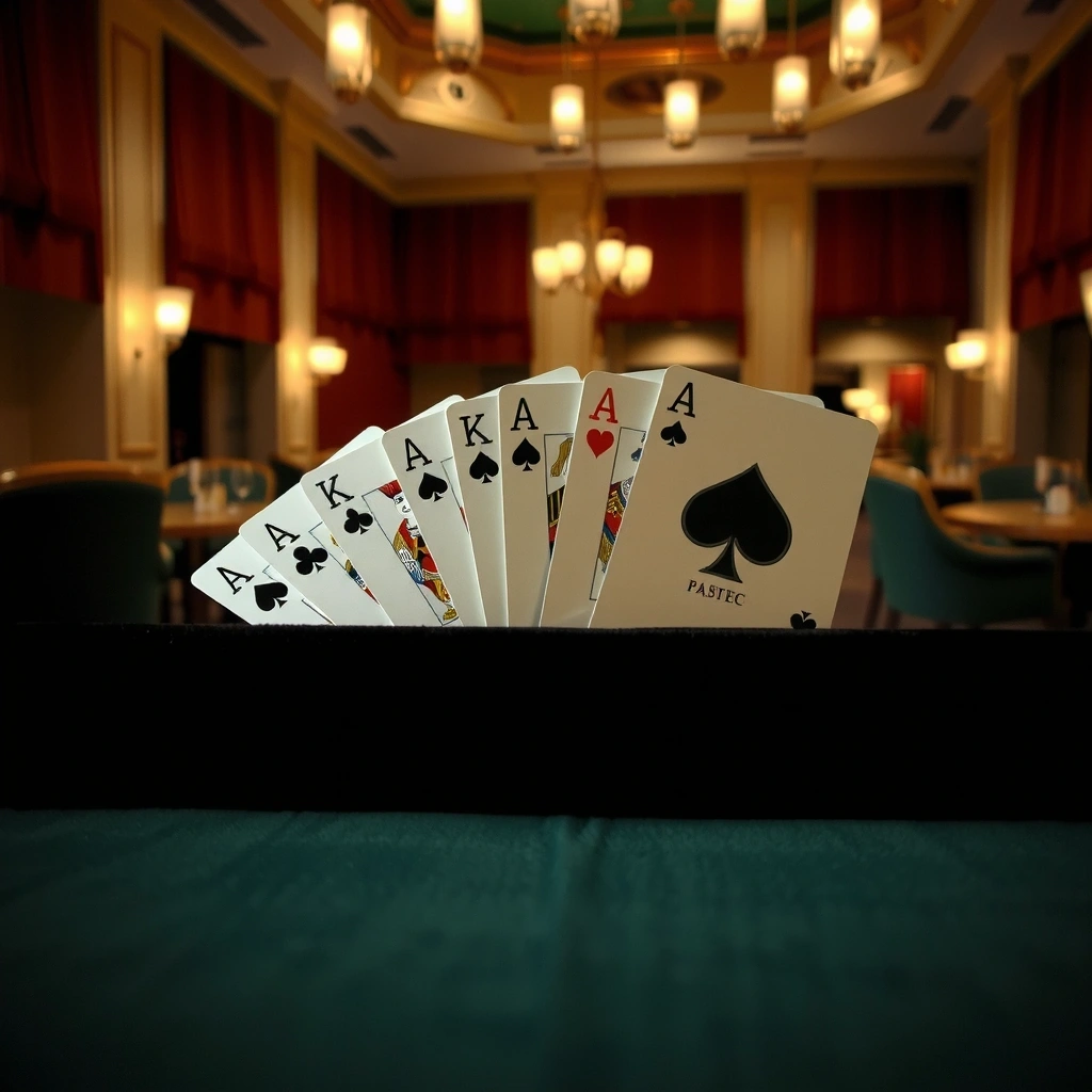 Cartes à jouer sur velours